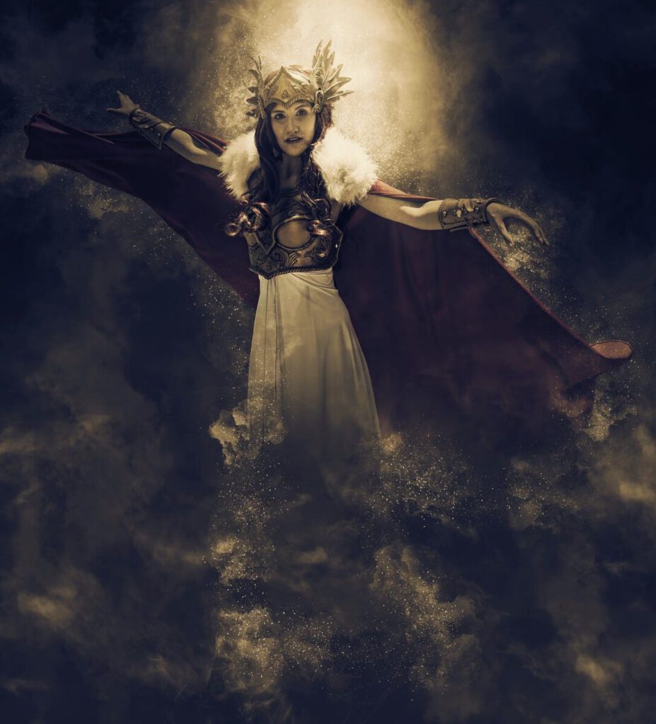 valkyries, valkyrie, cosplay, fauna, costume, magic, cold, snow, snowing, character, mounting, effect, special, nature, photoshop, fantasy, woman, models, beauty, girl, person, haunted, posing, handling, charm